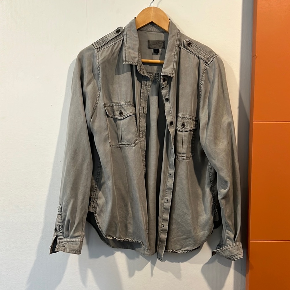 Universal Thread Grey/Green Button Down - image 1